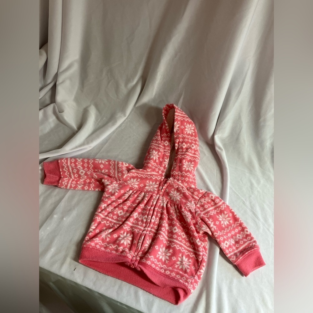 Carter's Pink and White Baby Hoodie